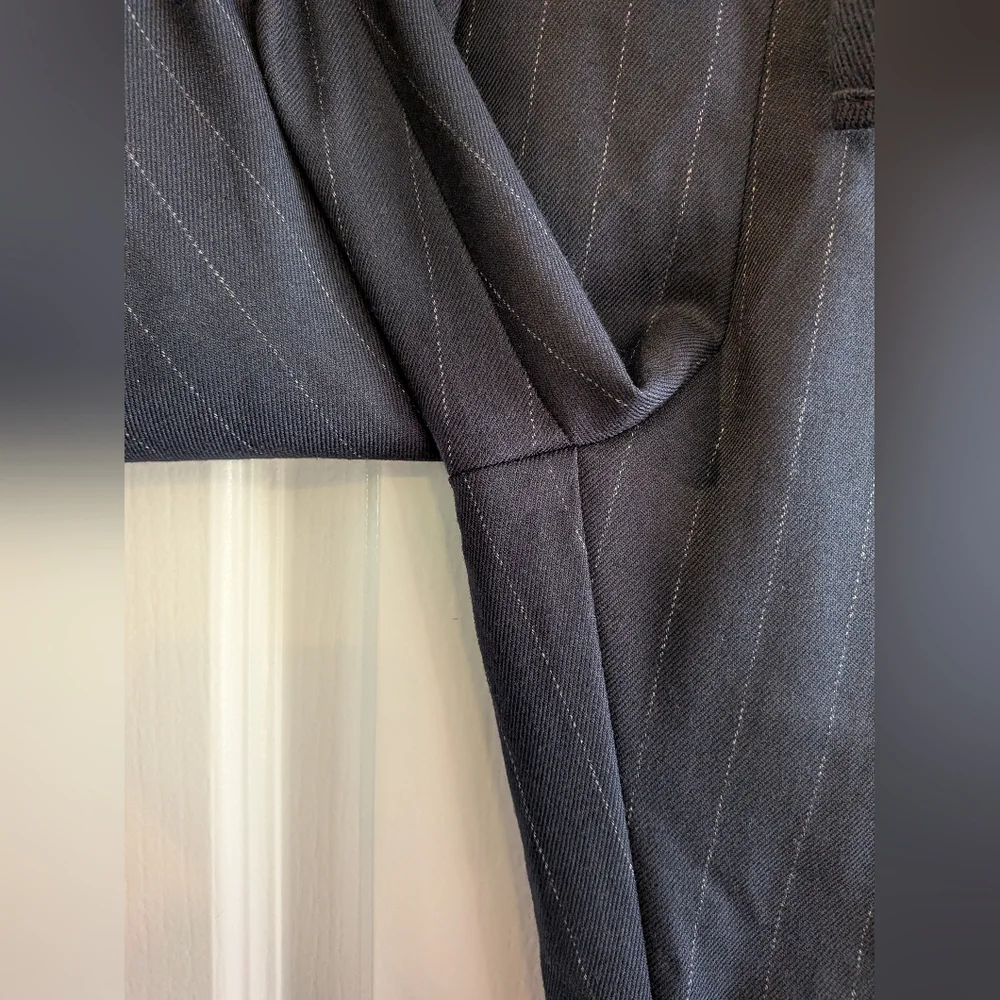 Free People Shakin All Over Pinstripe Cropped Pant Navy Blue Size‎ Academia S